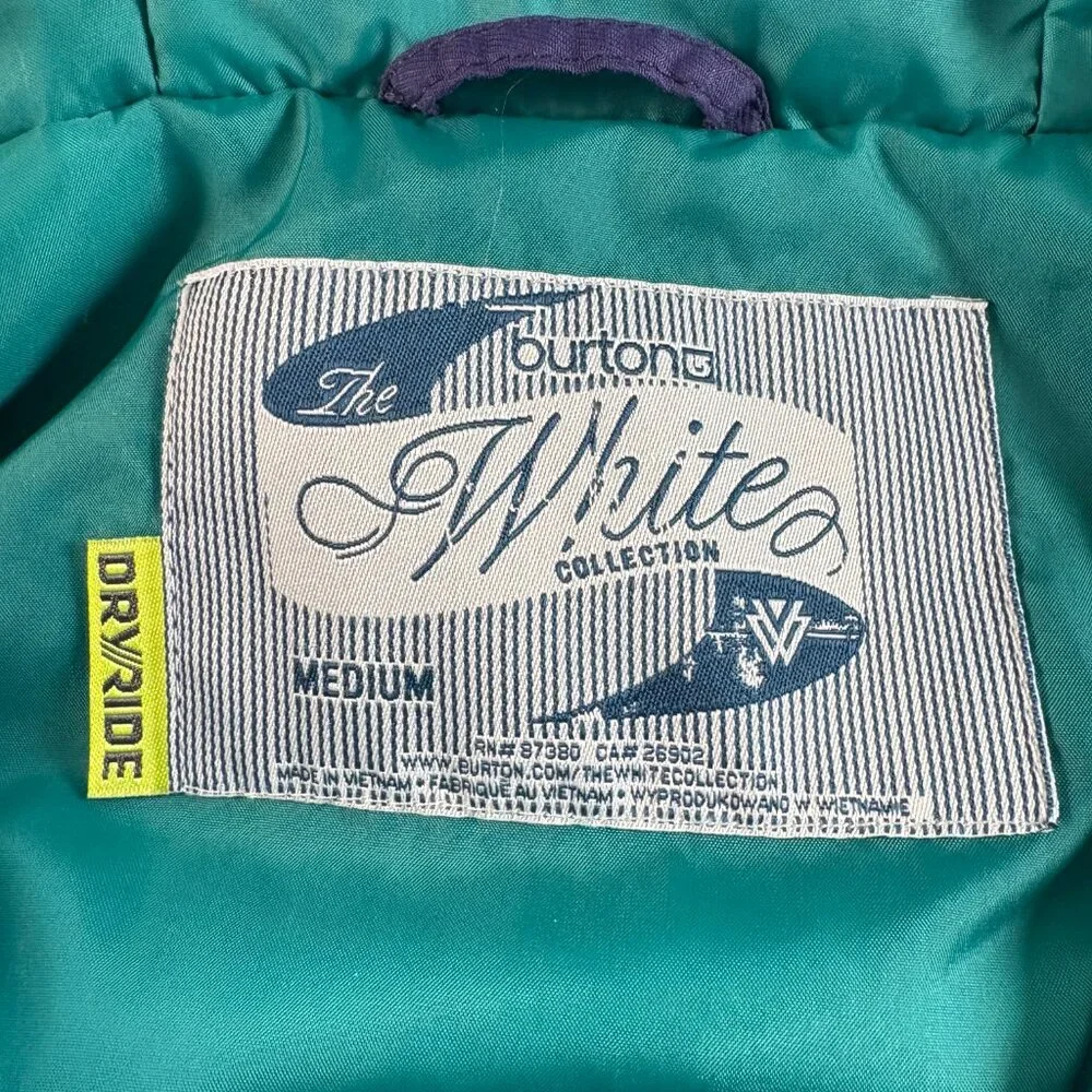 Burton The White Collection Women's Ski Parka Jacket Purple Full Zip Size Medium - Picture 3 of 11